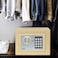Rubik Mini Cash Deposit Drop Slot Safe Box with Key and Pin Code Option (Gold)