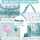 VASCHY Lunch Box Bag Kids, Insulated Two Compartments Cooler Bags Girls/Women w Shoulder Strap for School,Daycare,Kindergarten,Picnic Flamingo