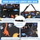 VASCHY Lunch Box Bag Kids, Insulated Two Compartments Cooler Bags for Boys Girls w Shoulder Strap for School,Daycare,Kindergarten,Picnic Dinosaurs Black