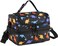 VASCHY Lunch Box Bag Kids, Insulated Two Compartments Cooler Bags for Boys Girls w Shoulder Strap for School,Daycare,Kindergarten,Picnic Dinosaurs Black