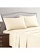 Linen Klub 3-Piece Double Bed Sheet Set - 1 Bed Sheet (220 x 240 cm) + 2 Pillowcases (50 x 75 cm), 100% Cotton, 250 Thread Count Cool and Breathable Fabric for Ultimate Comfort Experience, Cream
