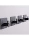 Strength 4-Pack Stainless Steel Adhesive Hooks - Holds up to 10kg, Ideal for Towels, Coats, Bathroom or Door Storage - Black Finish