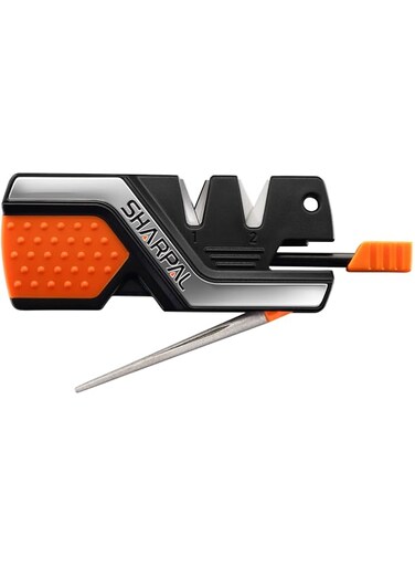 SHARPAL 101N 6-In-1 Pocket Knife Sharpener and Survival Tool, with Fire Starter, Whistle and Diamond Sharpening Rod, Quickly Repair, Restore and Hone Straight and Serrated Blade