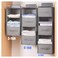 Wardrobe Hanging Storage Bag Hanging Closet Organizer, Dressing Room Finishing Hanging Underwear Storage Bag Household Multi-Layer Box Dust Bag Foldable Includes 2 Drawers (grey)