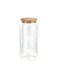 1300ml Round Borosilicate Glass Jar with Airtight Bamboo Lid-RF12774/ Container with Silicone Sealing Ring, Dishwasher Safe clear 1300ml