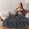 Striped Flannel Blanket Plush Throw Blanket Super Soft Flannel Blanket King Size(240x220) For Bed and Sofas Luxurious Warm and Comfortable