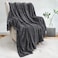 Striped Flannel Blanket Plush Throw Blanket Super Soft Flannel Blanket King Size(240x220) For Bed and Sofas Luxurious Warm and Comfortable