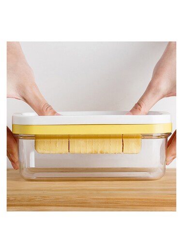 Butter Cutting Box Butter Dishes Designed to Store and Cut Butter &amp; Cheese, Butter Cutting Grid, Preserves Freshness, Fits Up to 200g of Butter, Smooth &amp; Finely Crafted, Refrigerator Storage