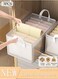 3 Pieces Foldable Closet Storage Organizer Washable Closet Storage Box with Carrying Handles Cube Storage Bin Clothing Storage Box for Clothes Wardrobe Home Bedroom Office