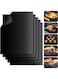 5Pcs BBQ Grill Mat, Non Stick Reusable and Baking Mesh,Resuable and Easy to Clean,for Indoor Outdoor BBQ&iuml;&frac14;&OElig;40x33CM (Black)