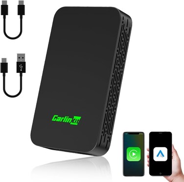 Carlinkit 5.0 Wireless CarPlay/Android Auto Adapter &ndash; Convert Wired CarPlay &amp; Android Auto to Wireless &ndash; Stable Connection for Car Multimedia &ndash; Easy Setup &amp; Compatibility &ndash; 24/7 Online