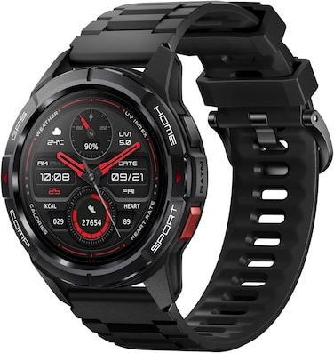 Mibro GS Active Sport Smart Watch 1.3" Amoled 4-PD Heart Rate Monitoring 10-Axis Motion Sensor 5ATM Water Resistances GPS Satellite Positioning,150 Modes 20 Days Bettery Life smartwatch (Black)