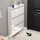 Shoe Cabinet Double Layer 100 cm - White