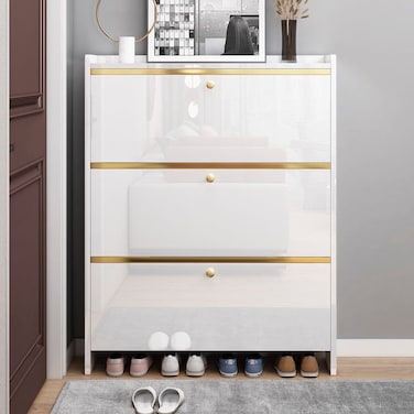 Shoe Cabinet Double Layer 100 cm - White
