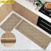 MEKITON - Set of 2 PCs Premium Anti-Fatigue, Non-Skid Natural Rubber Kitchen Floor Mats, Washable   Runner Rugs for Kitchen Floor Front of Sink, Laundry Room   45X120CM + 45X75CM (Oats)