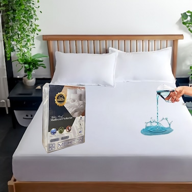 MEKITON Premium Mattress Protector - King Size 200x200+30CM - 100% Waterproof, Hypoallergenic, Bed Bug Proof, Soft &amp; Noiseless, Breathable Fitted Mattress Cover with 30CM Deep Pocket