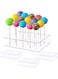 Tigerkinwit Lollipop Stand 4 Pieces Acrylic Lollipop Display Stand 15 Holes Transparent Lollipop Holder for Wedding Birthday Party Baby Shower Candy