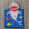 Cutie cute Kids Hooded Beach Swim Pool Bath Towel Poncho for Age 4-10 Years Multi-use - Shark small