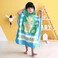 Cutie cute Kids Hooded Beach Swim Pool Bath Towel Poncho for Age 4-10 Years Multi-use - Dinosaur small