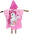 Cutie cute Kids Hooded Beach Swim Pool Bath Towel Poncho for Age 4-10 Years Multi-use - Unicorn large with Drawstring Bag