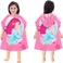 Cutie cute Kids Hooded Beach Swim Pool Bath Towel Poncho for Age 4-10 Years Multi-use - Mermaid large A with Drawstring Bag