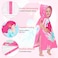 Cutie cute Kids Hooded Beach Swim Pool Bath Towel Poncho for Age 4-10 Years Multi-use - Mermaid large A with Drawstring Bag