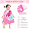 Cutie cute Kids Hooded Beach Swim Pool Bath Towel Poncho for Age 4-10 Years Multi-use - Mermaid large A with Drawstring Bag