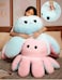 Cutie cute Extra Large Size Reversible Big Octopus Plushie Huggable and Soft Sensory Fidget Toy Stuffed Animals That Show Your Mood - Gift for Kids and Adults Blue-Pink 90cm