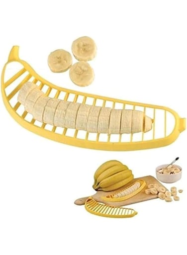 SOLDOUT Creative Food Grade Plastic Banana Slicer Fruit Vegetable Salad Tool Practical Cooking Chopper Cutter Kitchen Gadget