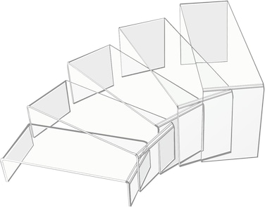 Rarapop 5 Pcs Clear Acrylic Display Risers for Cupcakes, Figures, and Jewelry