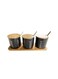 Simple Emerald Ceramic Spice Jar Set Household Restaurant Spice Box Storage With Lid And Spoon Gift Set