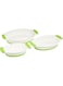 Opalina Ceramic Dual Toned Oval Tray Set - 3 Pieces - Multi Color