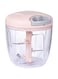 BLACKSTONE Handy Chopper, Manual Food Chopper with Stainless Steel Blades, 0.9 Liters Hand Powered Onion Chopper, Vegetable Cutter, Veggie chopper, Pull Chopper (Pink, 900 ML)
