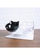 Tyasdery Pet Bowl Simple Cat Bowl Large Capacity Cat Dish Double Dog Cat Food Bowl Can Put Cat or Dog Food and Water (Color : Multi-colored)