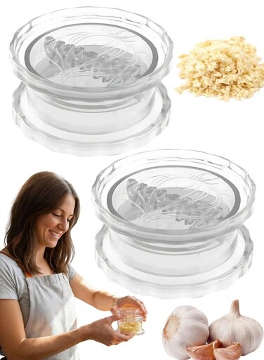PCS Garlic Press Kitchen Gadget, Manual Mincer And Chopper For Garlic, Ginger, Herbs, Nuts , Easy Extraction Tool, Dishwasher Safe, Impact Resistant Dicer