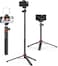 ULANZI MT-44 Extendable Phone Tripod 59 Selfie Stick Vlog Stand with 2 in 1 Phone Clip 360&deg; Ball Head Camera Tripod for iPhone Sony Canon DJI Osmo Action Camera Lightweight for Travel