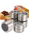 Kitchen 6 PCS Magnetic Spice Tins, Stainless Steel Spice Jar Containers, Spice Jars Organizer, Seasoning Organizers