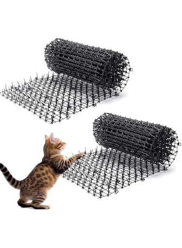 OCEANPAX Cat Repellent Mat with Spikes (13ft) Garden Scat Cat Mat Prickle Strip Home Spike Deterrent Mat for Dogs and Cats (6.5ft2 Pack)