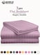 3 Piece Luxury Pink Striped Bed Sheet Set with 1 Flat Sheet and 2 Pillowcases for Hotel and Home Crafted from Ultra Soft and Breathable Microfiber for Year-Round Comfort, (Single/Double)
