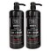 Dead Sea Collection 3 in 1 Body Wash for Men 鈥?Sandalwood Cleanser for Body, Hair and Face - Pack of 2 Bottles (33,8 Fl. Oz. Each)