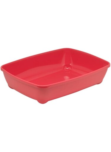 Moderna Arist-O-Tray-Cat Litter Tray 42.2 x 30.4 x 9.9 cm-Spicy Coral