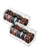2 Pieces Belt Organizer Clear Acrylic Belt Storage Holder 5 Compartments Belt Display Case Bow Tie Organizer Belt Container Storage Holder for Men Closet Tie Bow Tie Watch Jewelry Cosmetics Makeup