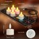 SoulBay Flameless Candles Rechargeable, Magnetic Charging Waterproof LED Flickering Tea Lights Votive Candle with Charging Tray Remote Timer for Bathroom Holiday Xmas Decor, 100H Lasting Per Charge