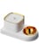 Monirf 2 in 1 Cat Fountain &amp; Cat Bowl, Detachable 3L Pet Water Dispenser &amp; Cat Dog Bowl, 2024 New Product All-in-one Water Fountain for Cats Dogs (White &amp; Gold)