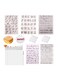 Alphabet Cake Stamp Set Acrylic Stamping Blocks 5 Pieces Cake Brushes Embossed Alphabet Tool for DIY Baking