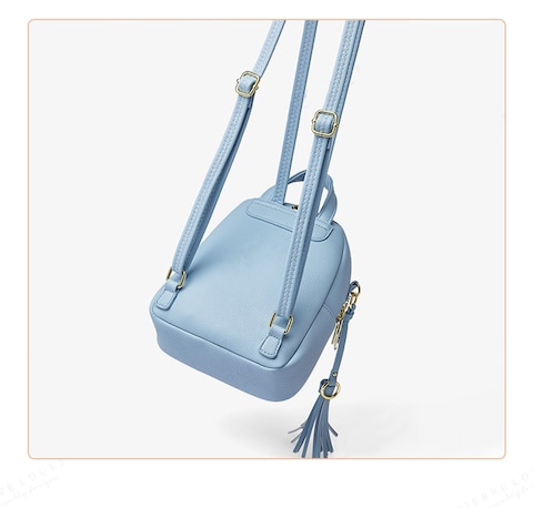 Blue leather backpack purse new arrivals