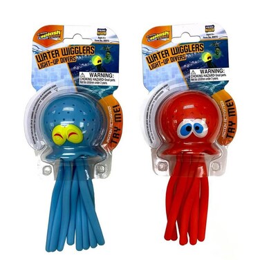 Prime Time Diving Masters Water Wigglers Light-Up Divers &ndash; Soft Tentacle Pool Dive Toy with Motion-Activated Lights, Fun Underwater Chase Toy for Kids, Waterproof Swim Pool Toy