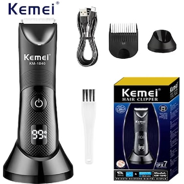 Professional Electric Hair Clipper KM-1840 Barber Cordless Lcd Hair Trimmer Hair Cutting Machine For Men Cordless