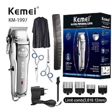 KEMEI KM-1997 All-metal Professional Hair Clipper Electric Cordless Hair Trimmer for Men Hair Cutter Hair Cutting Machine Barber
