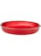 Pasabahce Borcam Glass Round Tray 1 Piece Red - 32 Cm